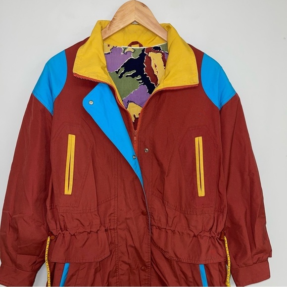 Ispo Vintage Lightweight Jacket Multicolour Red‎ Yellow  Blue Size Medium/Large - Picture 4 of 11
